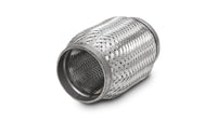 Vibrant SS Flex Coupling with Inner Braid Liner 2in inlet/outlet x 8in flex length