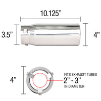 Spectre Exhaust Tip 4in. Resonated