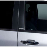Putco 19-20 Chevy Silv Dbl/Crew Cab - Bow Tie Etching (Black Platinum) Black Platinum Pillar Posts