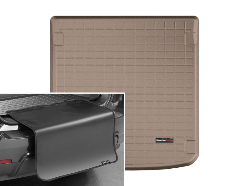 WeatherTech 2017+ Audi A4 All Road Wagon Cargo Liners w/ Bumper Protector - Tan
