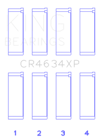 King Engine Bearings Hyundai G4KF (Size +0.50) Connecting Rod Bearing Set