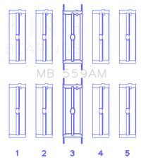 King Engine Bearings Ford 330/352/360/390/410/428 Engine Main Bearing Set