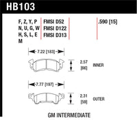 Hawk 76-77 Chevrolet Camaro LT / 72 Camaro Z28 / 69-81 Camaro Black Race Front Brake Pads