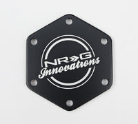 NRG Carbon Fiber w/ Blue Texalium Fabrics Horn Delete Button Circular Logo Front/ Back