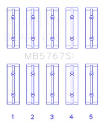 King Engine Bearings Nissan HR15/16DE (Size STD) Main Bearing Set