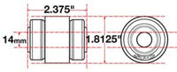 SPC Performance Flex Joint xAxis Jeep JK Rear UCA 14mm X 2 X 1.8125