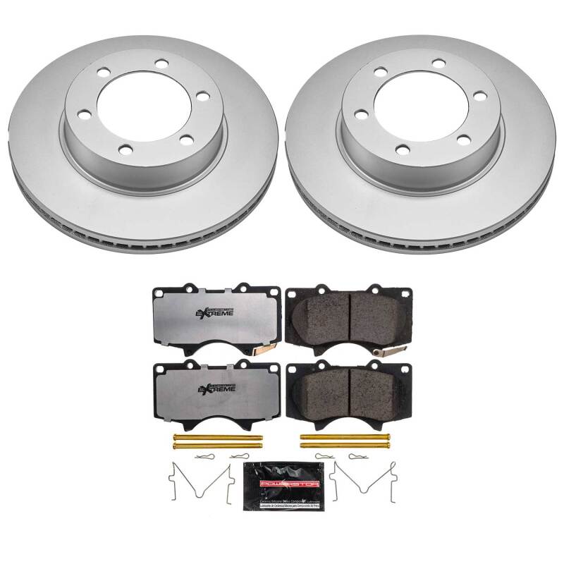 Power Stop 01-07 Toyota Sequoia Front Z36 Coated Truck & Tow Brake Kit