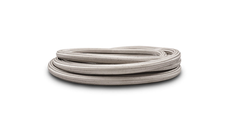 Vibrant SS Braided Flex Hose with PTFE Liner -8 AN 0.32in ID (150ft Roll)