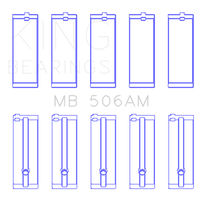 King Engine Bearings Toyota 22R Crankshaft Main Bearing Set
