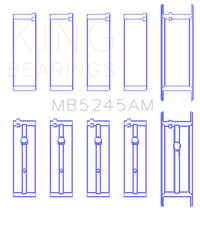 King 91-04 Nissan 146CI/2.4L KA24DE L4 / 89-97 146CI/2.4L KA24E L4  (Size +0.5) Main Bearing Set