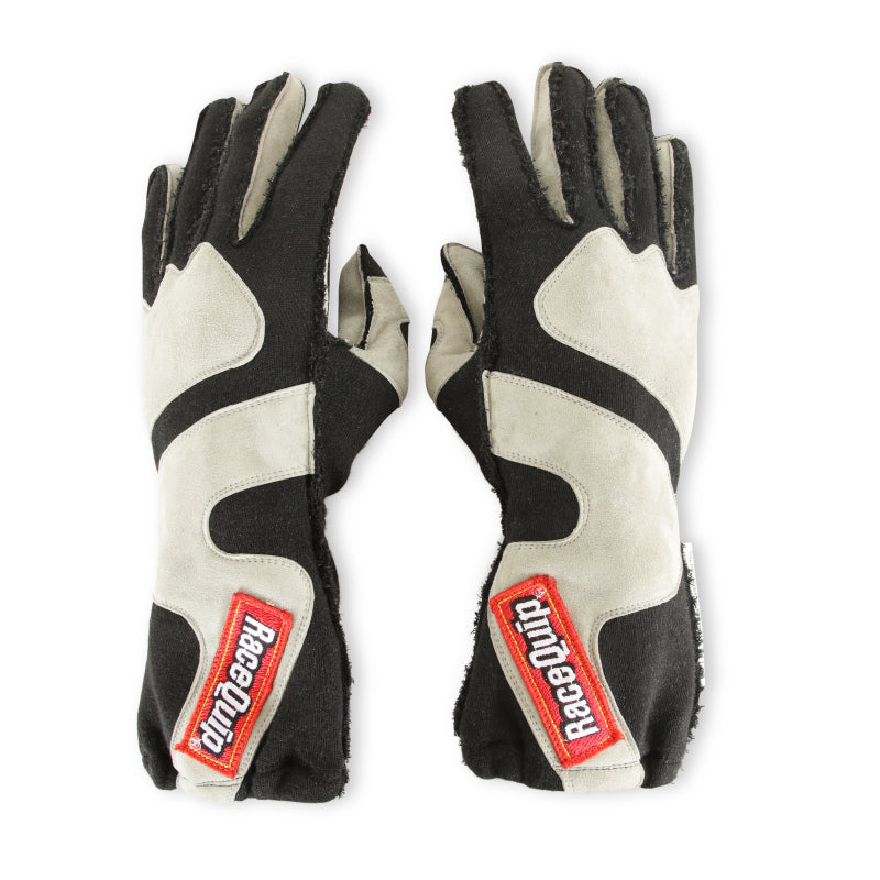 RaceQuip SFI-5 Gray/Black 2XL Outseam w/ Closure Glove