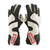 RaceQuip SFI-5 Gray/Black 2XL Outseam w/ Closure Glove