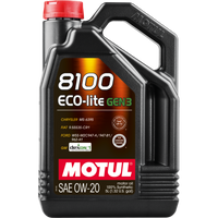 Motul 5L 8100 Eco-Lite Gen3 0W20 Full Synthetic Engine Oil