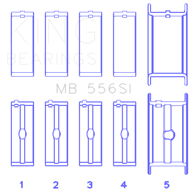 King Engine Bearings Chevrolet 396/400/427/502 (Undersize 0.60in) SI-Series Main Bearing Set
