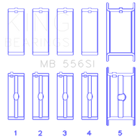King Engine Bearings Chevrolet 396/400/427/502 (Undersize 0.60in) SI-Series Main Bearing Set