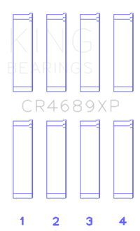 King Subaru FB20 Housing Bore +.003in (Size 0.25) pMaxBlack Coated Connecting Rod Bearing Set