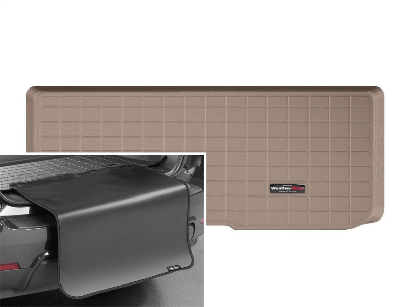 WeatherTech 2016+ Honda Pilot Hatchback Cargo Liners with Bumper Protector - Tan