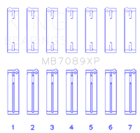King Engine Bearings Volkswagen VR6 2.8L Performance Main Bearing Set .25 Oversize - 7 Pairs