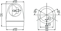 Hella Rotating Lamp H 24V Yellow Mg24 2Rl