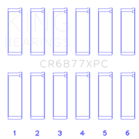 King Engine Bearings BMW S54B32 3.2L Coated Performance Rod Bearing Set of 6 (Size .026)