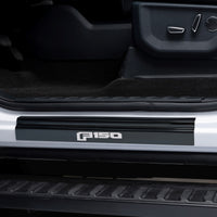 Putco 15-20 Ford F-150 - SuperCrew w/ F-150 Etchinng (4pcs) Black Platinum Door Sills