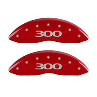MGP 4 Caliper Covers Engraved Front & Rear 300 Red finish silver ch