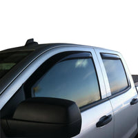 Westin 2014-2018 Chevy Silverado 1500 Dbl Cab In-Channel Wind Deflector 4pc - Smoke