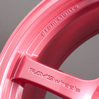 Gram Lights 57CR 18x9.5 +38 5x114.3 Sakura Pink Wheel (w/ Center Cap & No. 21 BK Air Valve)