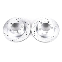 Power Stop 17-19 Porsche 718 Boxster Rear Evolution Drilled & Slotted Rotors - Pair