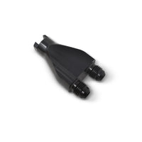 Russell Performance Billet Y-Block Adapter 3/8in SAE Quick Disconnect (2) -6AN Male Flare Black