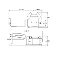 Superwinch 1,500 lbs. 1.1 HP 120V AC 1/8 In x 35ft. Wire Rope - Gray Wrinkle