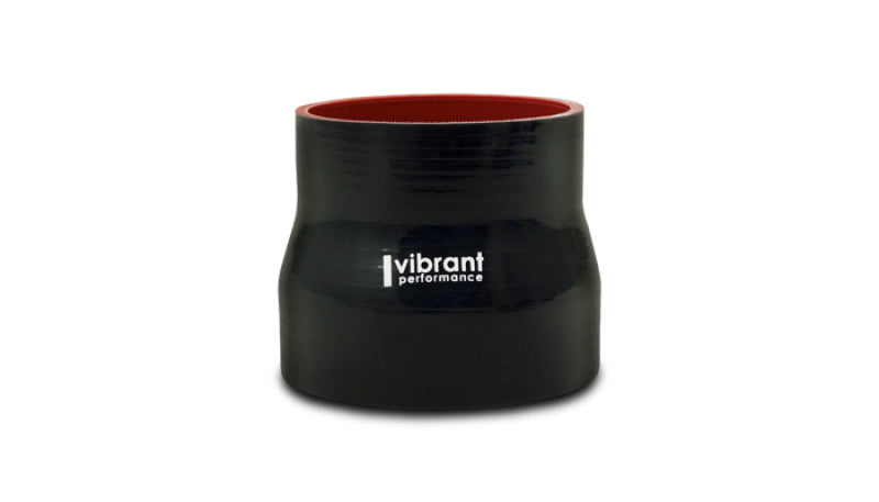 Vibrant Silicone Reducer Coupler 1.625in ID x 1.375in ID x 3.00in Long - Black