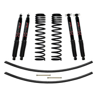 Skyjacker Jeep XJ 3in FR Dual Rate Long Coil Suspension Lift Kit w/RR Add-A-Leaf/Black Max Shocks