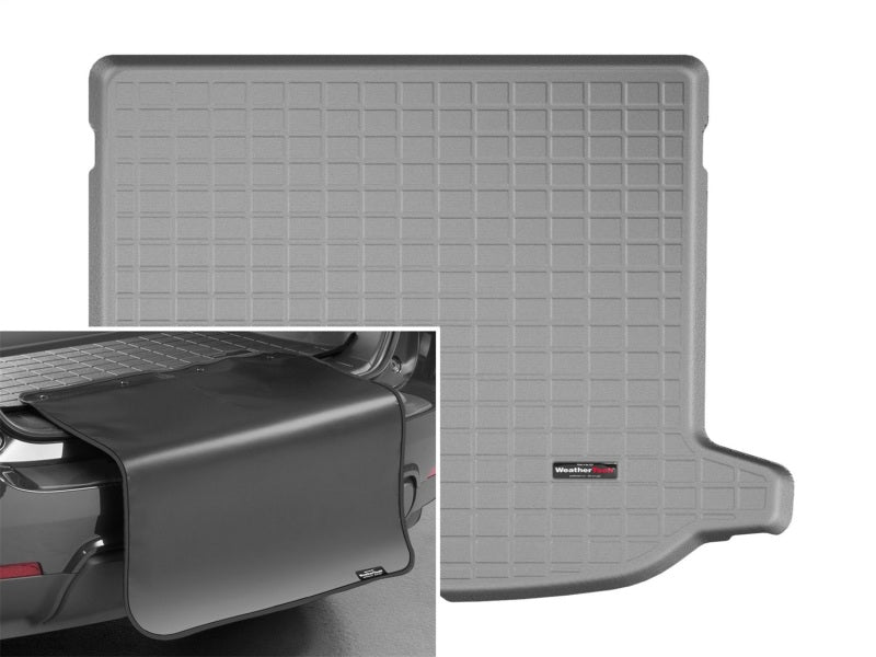 WeatherTech 2017+ Mercedes-Benz GLC Coupe Cargo Liners w/ Bumper Protector - Grey