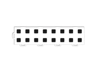 WeatherTech TechFloor - 3in X 12in Tiles(Left Loop) - White/Black **Order in Qtys of 10