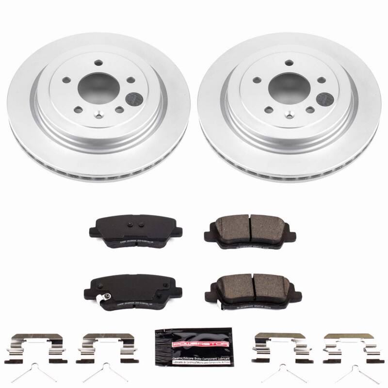Power Stop 16-18 Cadillac ATS Rear Z23 Coated Brake Kit