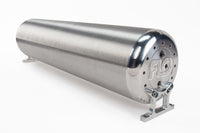 Air Lift Performance 24in. FLO Tank w/ Raw End Caps / Brushed Tube (Includes Two Mounting Brackets)