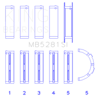 King Engine Bearings Ford 281CI 4.6L V8 (Size +0.5) Main Bearing Set
