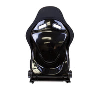 NRG FRP Bucket Seat - Reclinable (Black Cloth w/Red Stitching)