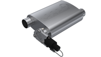 QTP 2.5in Weld-On 304SS Screamer Muffler w/Bolt-On QTEC Electric Cutout
