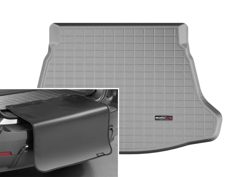WeatherTech 2016+ Toyota Prius Cargo Liners w/ Bumper Protector - Grey (Fits w/ Tire Repair Kit)