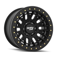 Dirty Life DT-3 17X9 6x139.7 -12 Offset - Satin Black w/ Simulated Beadlock