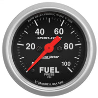 Autometer Sport-Comp 52mm 0-100 PSI Electronic Fuel Pressure Gauge