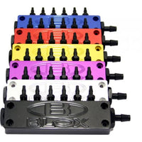 BLOX Racing Billet 6-Port Vacuum Manifold Kit - Black