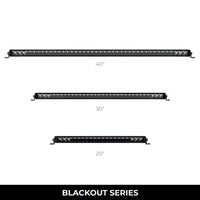 Go Rhino Xplor Blackout Series Single Row LED Light Bar (Surface/Threaded Stud Mount) 20.5in. - Blk