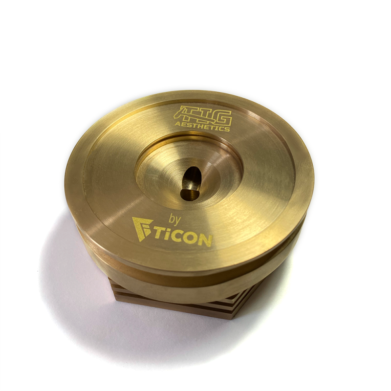 Ticon Industries Tig Aesthetics 4in Universal V-Band Heat Sink w/ Purge - Tellurium Copper