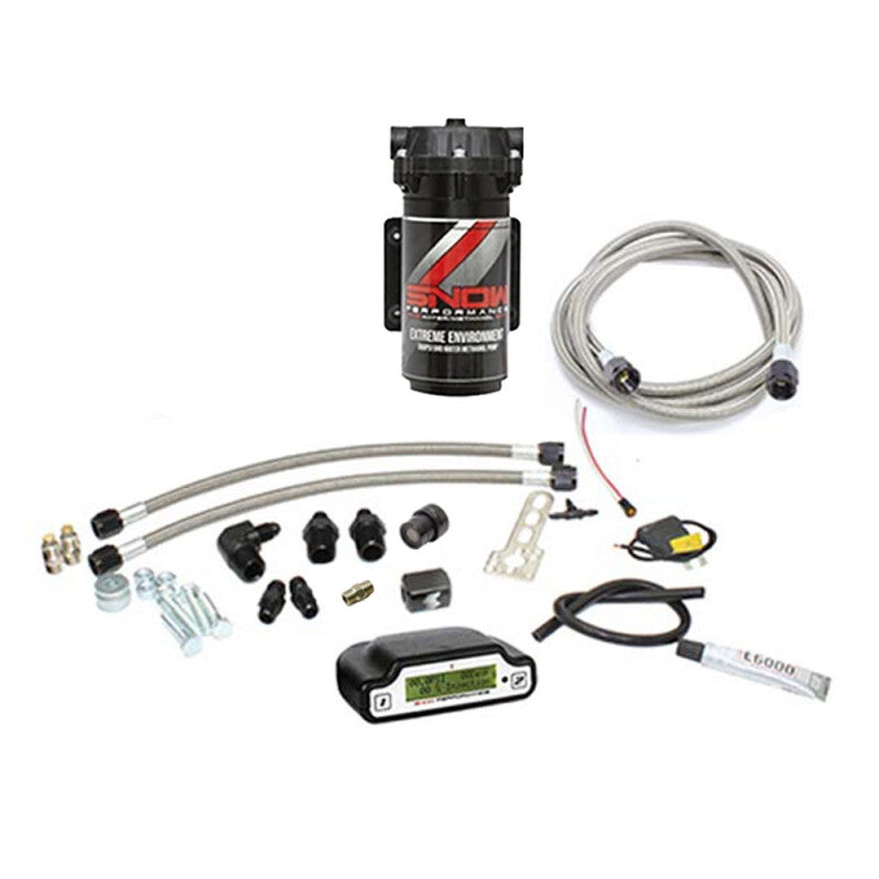 Snow Performance Stg 3 Boost Cooler EFI 2D MAP Prog Water Injection Kit (SS Brded Line/4AN) w/o Tank
