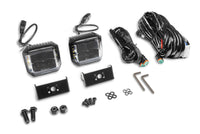 Go Rhino Xplor Blackout Series Cube LED Sideline Spot Light Kit (Surface Mount) 4x3 - Blk (Pair)