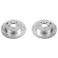 Power Stop 14-18 Subaru Forester Rear Evolution Drilled & Slotted Rotors - Pair