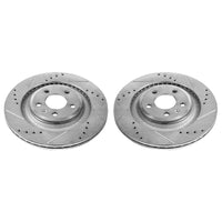Power Stop 10-11 Audi S4 Rear Evolution Drilled & Slotted Rotors - Pair